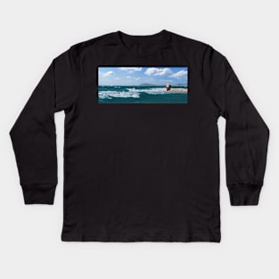 Mother & Son, Nam tso Lake, Tibet. Kids Long Sleeve T-Shirt